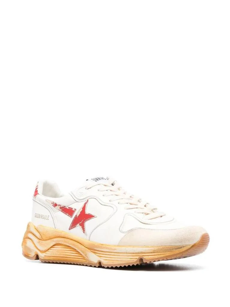 Golden Goose Golden Goose Running Sole Sneakers With Red Leather Star And Heel Tab Shoes 3