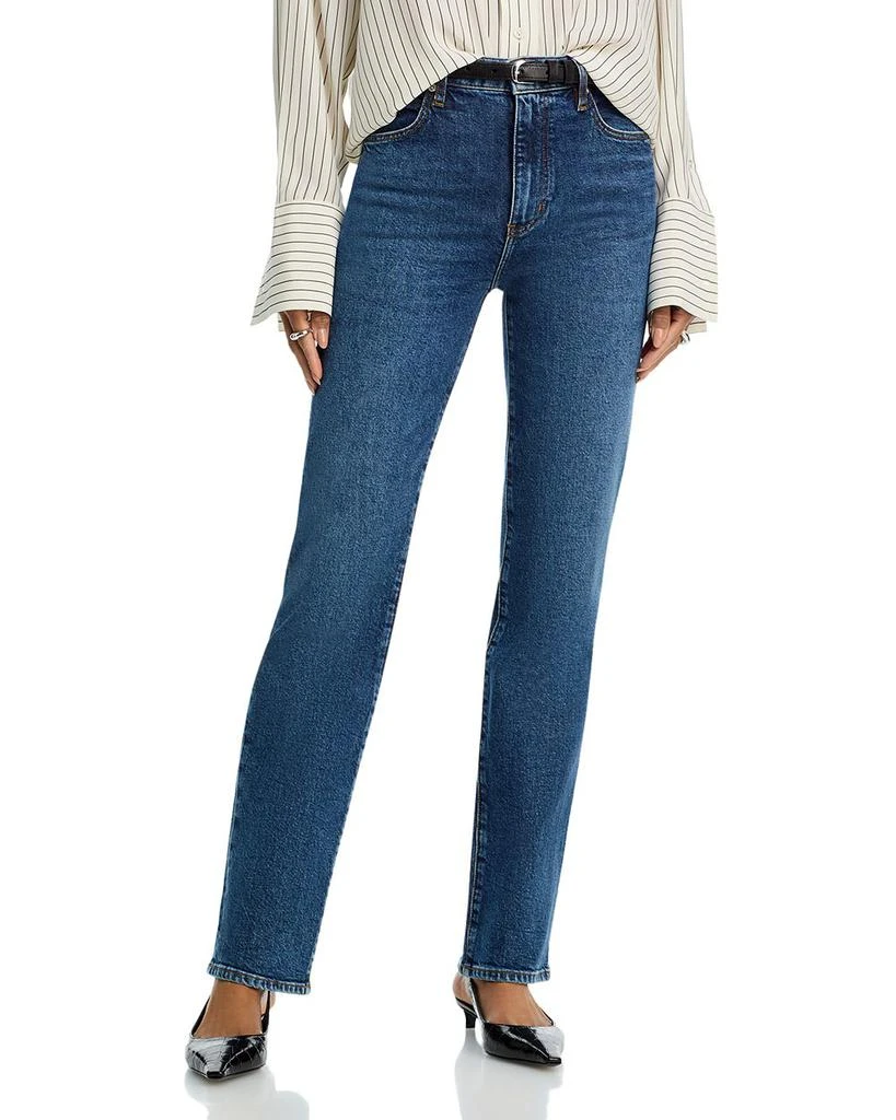 FRAME The Ruler High Rise Slim Straight Jeans in Archie 1