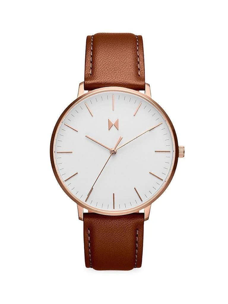 MVMT Legacy Slim Eagle Tan Leather Strap Watch 1