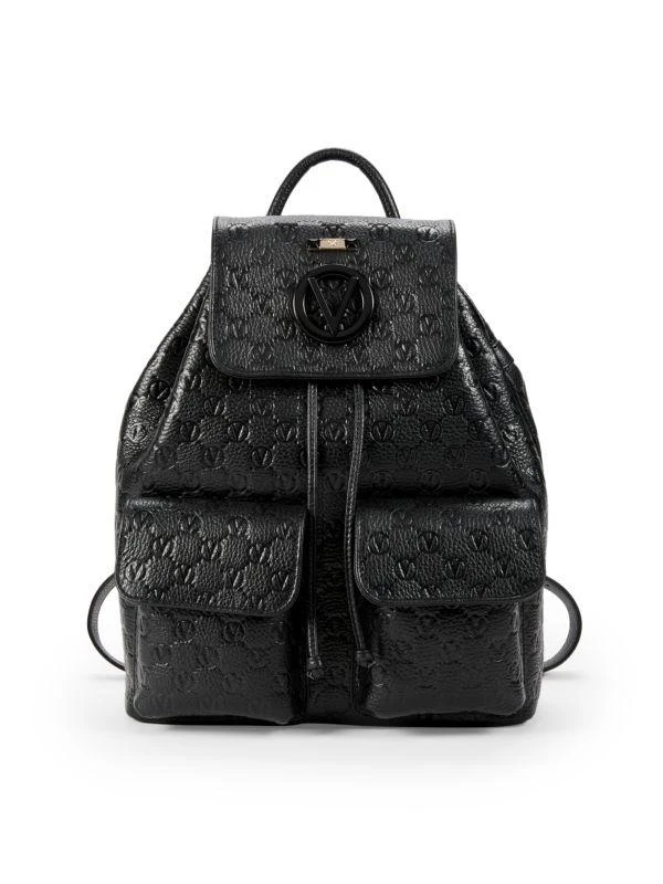 Mario Valentino Simeon Monogram Leather Backpack 1