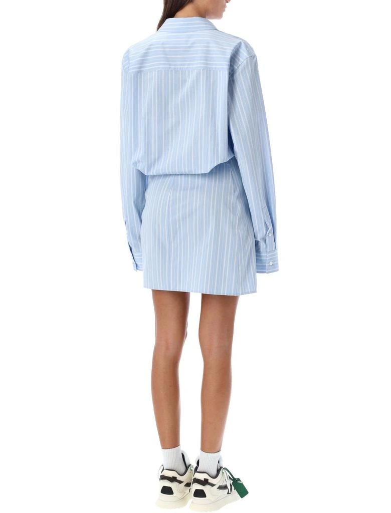 Off-White Off-White Striped Long-Sleeved Shirt Dress 2