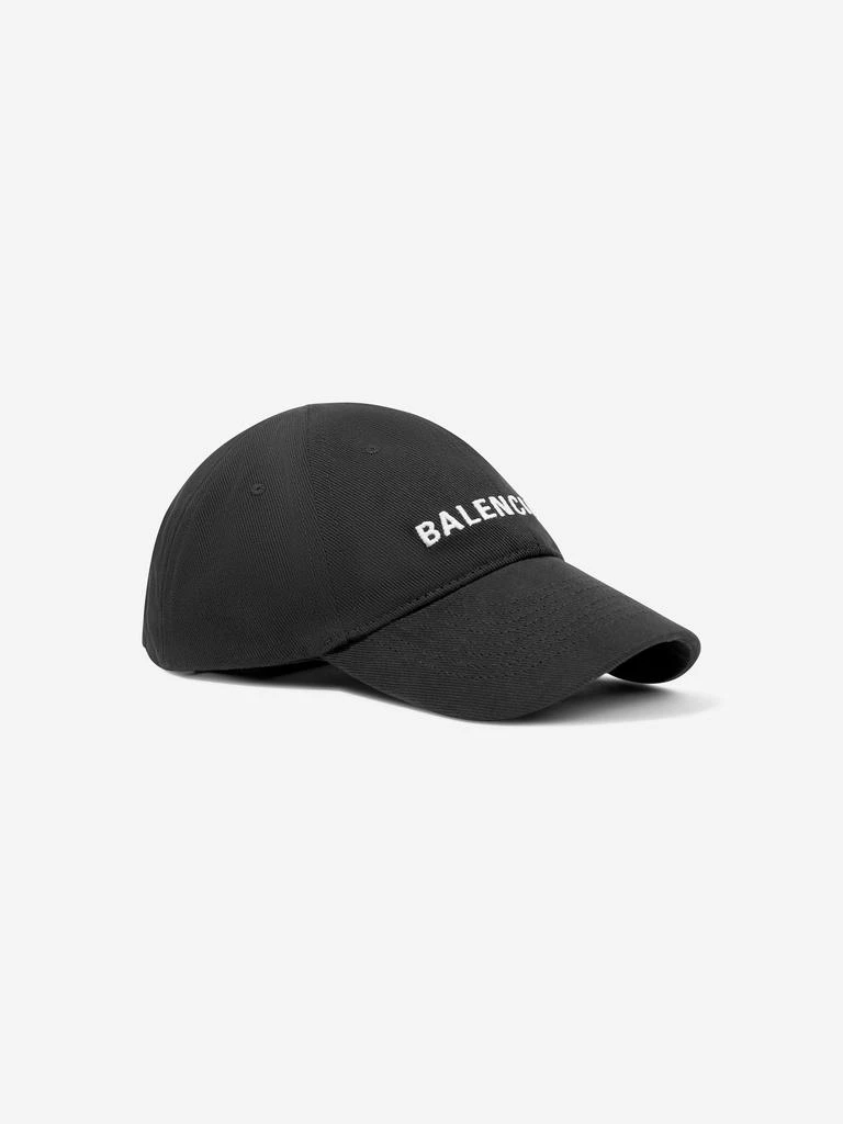 Balenciaga Kids Balenciaga Kids Logo Cap in Black 1