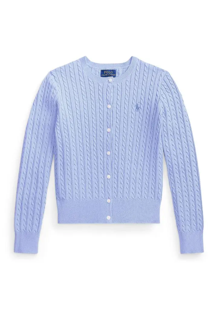 Ralph Lauren | Girls 7-16 Mini-Cable Cotton Cardigan