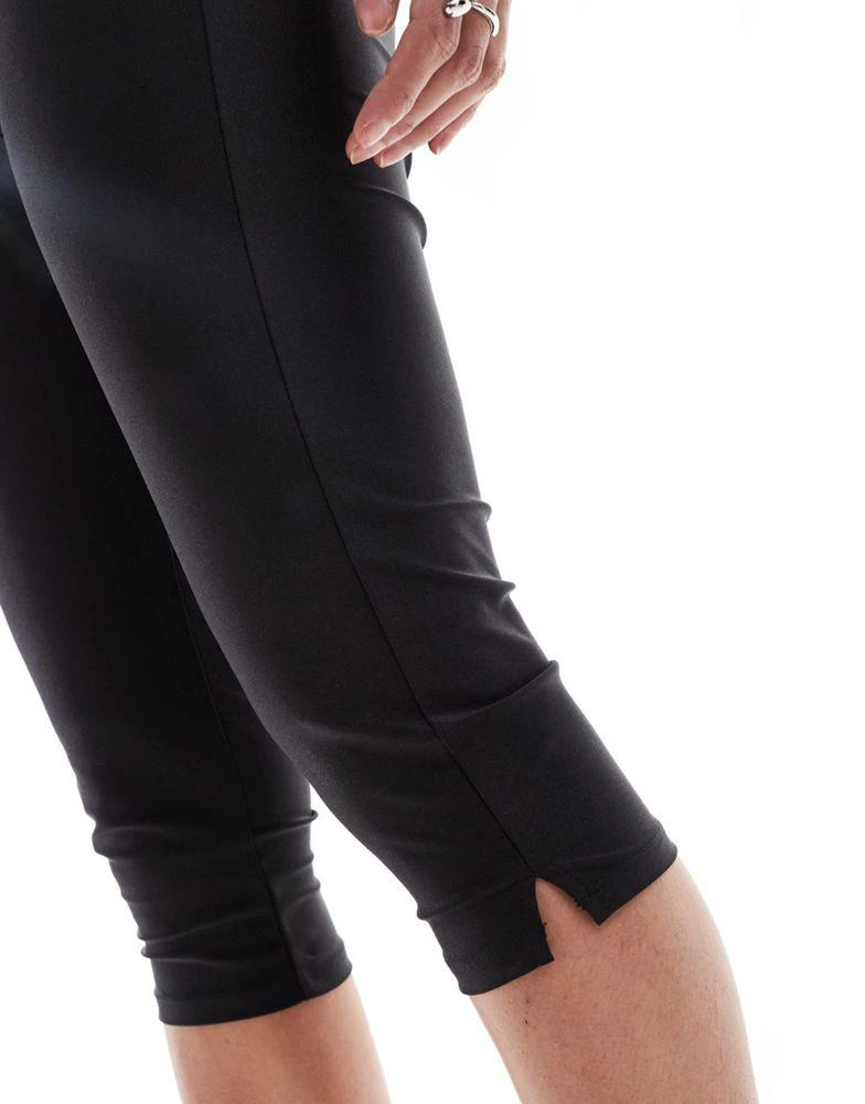ASOS ASOS DESIGN disco capri legging in black 4