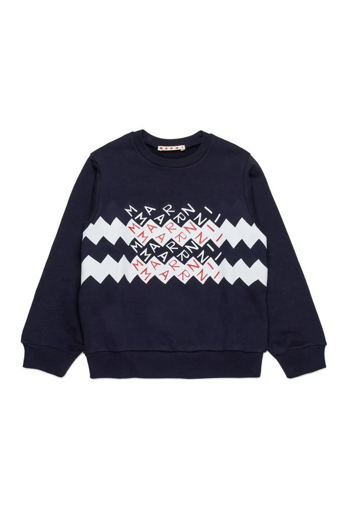 Marni Marni Kids Logo Printed Crewneck Sweatshirt 1