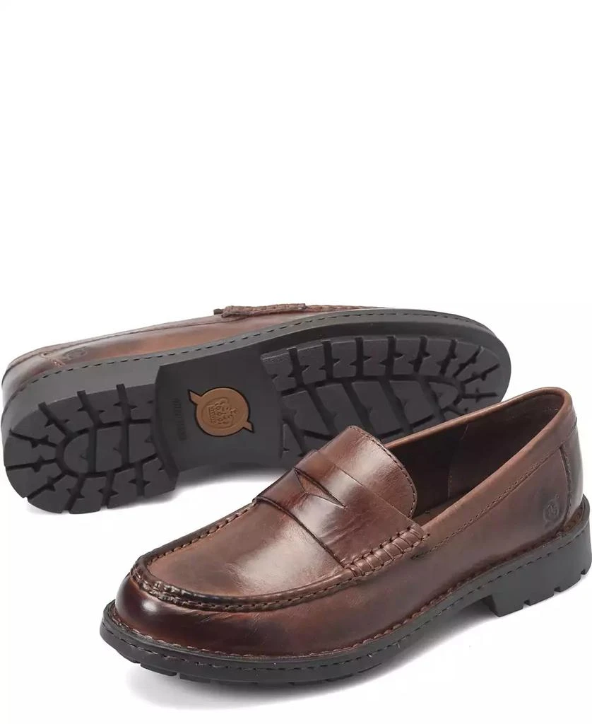 Born Men's Langley Leather Slip On Penny Loafers 8