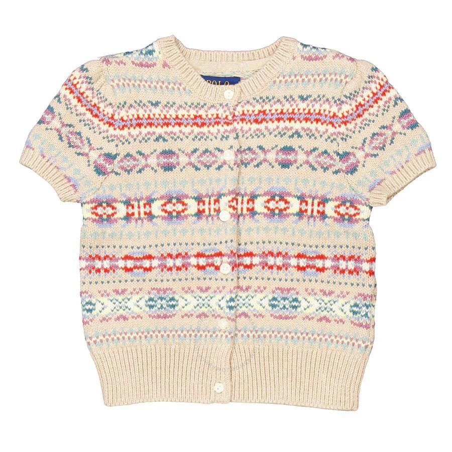 Ralph Lauren Girls Fair-Isle Short-Sleeved Cardigan 1