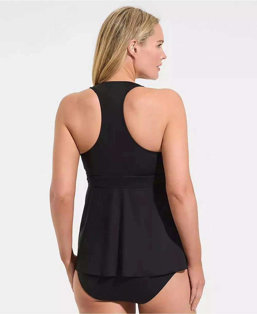 Lands
 End Plus Size V-Neck Racerback Flutter Tankini Top 2