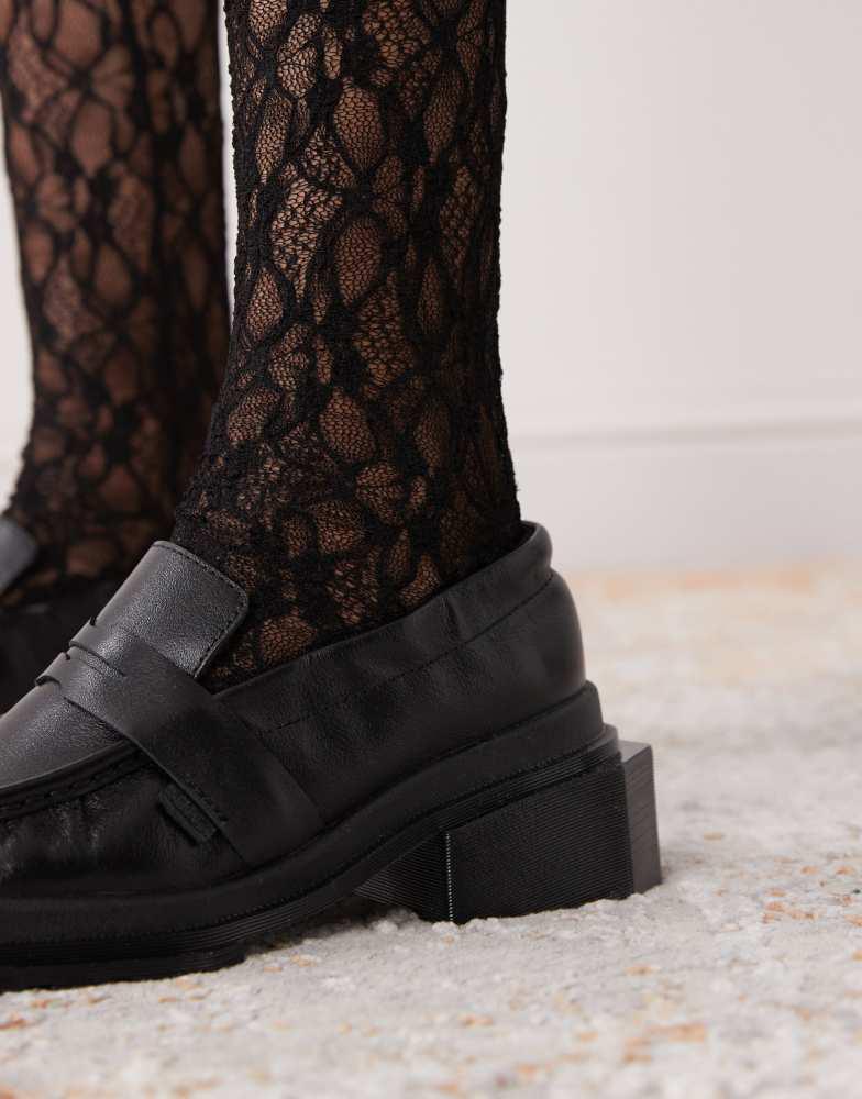 Shop Dr Martens Maybole ruche detail loafer in black on Sale at