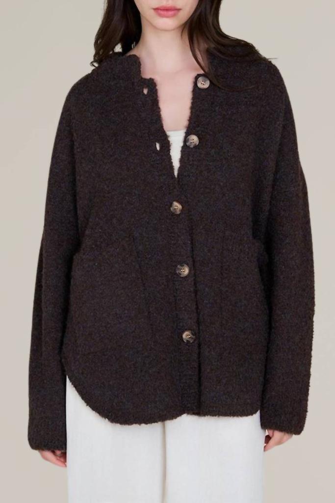 GRADE & GATHER Grade & Gather - Boucle Button Down Cardigan
