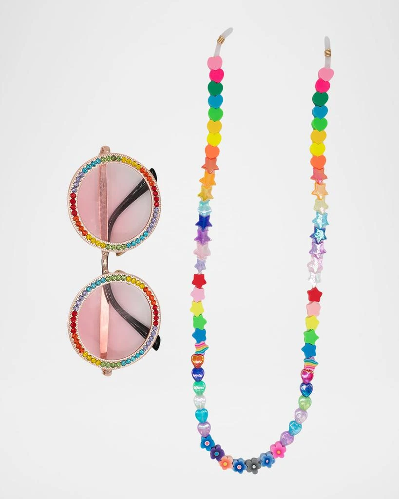 Bari Lynn Rhinestone Embellished Round Sunnies 2