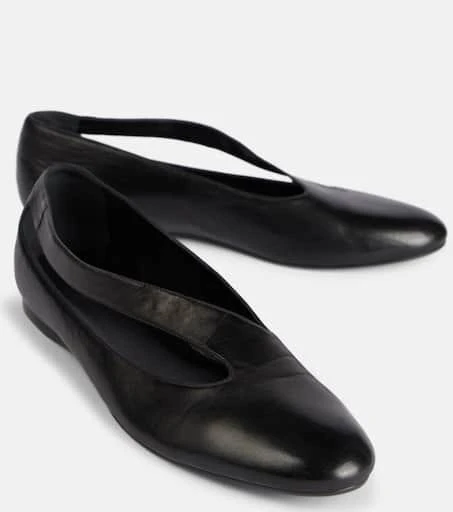 Khaite Diana cutout leather ballet flats 5