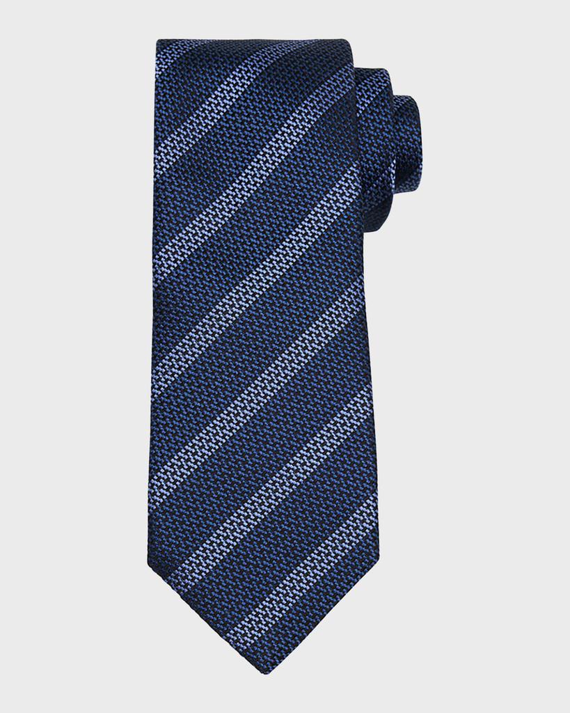 Brunello Cucinelli Men's Cross Stitch Stripe Tie