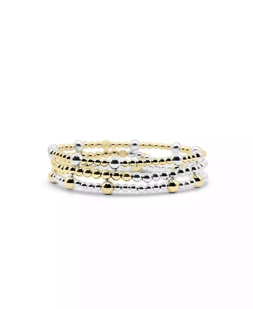 Bowood Lane Non-Tarnishing 14k Gold Filled and Sterling Silver Set of 3 Bracelet Stack
