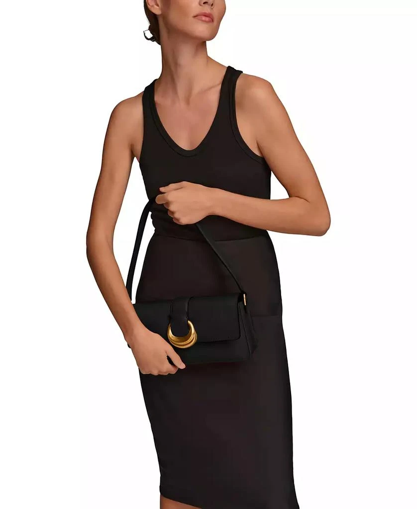 Donna Karan Valley Stream Leather Buckle Shoulder with Removable Strap 8