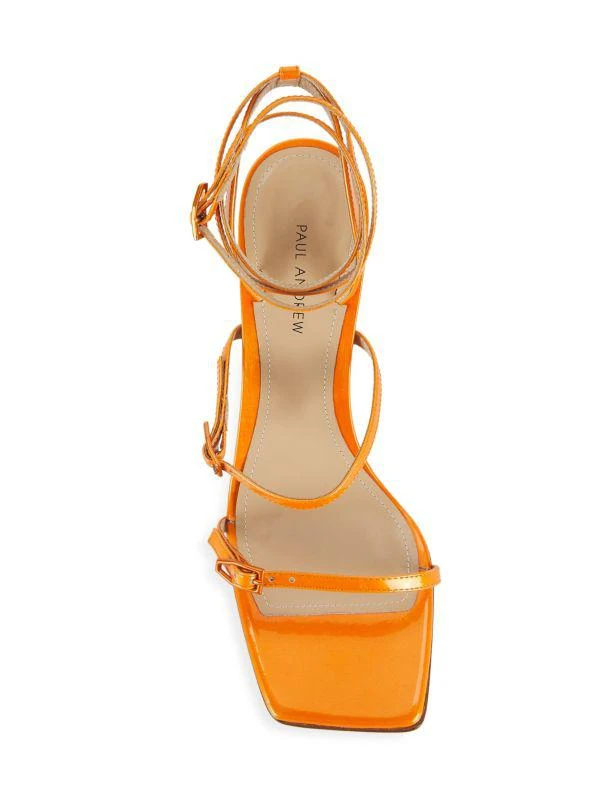 Paul Andrew 75 Strappy Open-Toe Leather Sandals 5