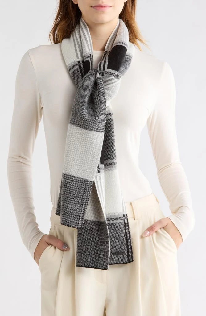 ALL SAINTS Plaid Jacquard Scarf