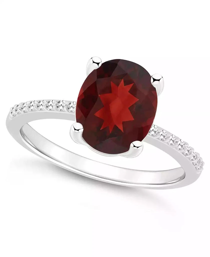 Macy
s Women
s Garnet (3-1/10 ct.t.w.) and Diamond (1/10 ct.t.w.) Ring in Sterling Silver