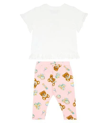 Moschino Baby set of cotton-blend T-shirt and shorts 4