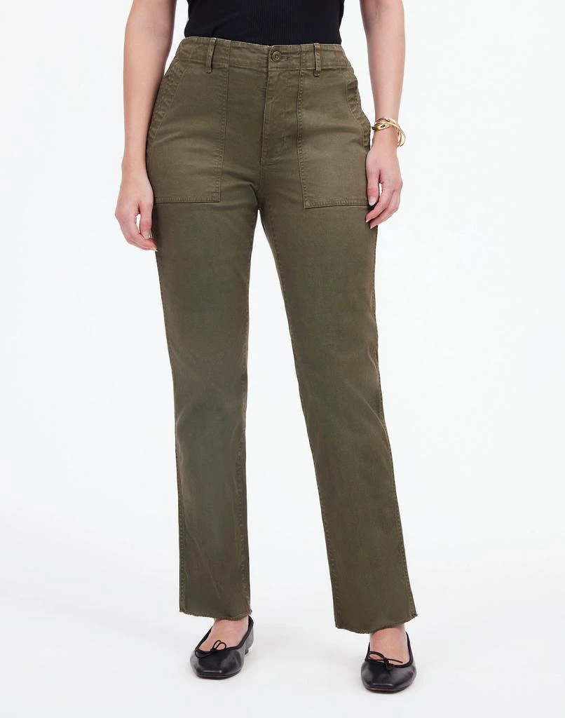Madewell The Curvy Slim Straight Trouser Pant in Garment Dye 2