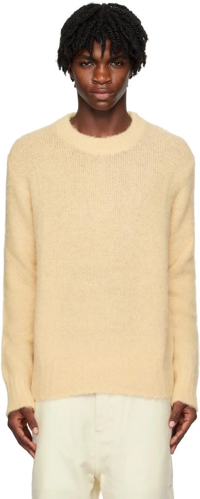 AMI Yellow Hairy Sweater 1