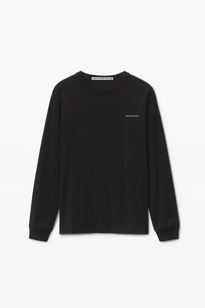 Alexander Wang UNISEX LONG SLEEVE TEE IN HIGH TWIST JERSEY 2