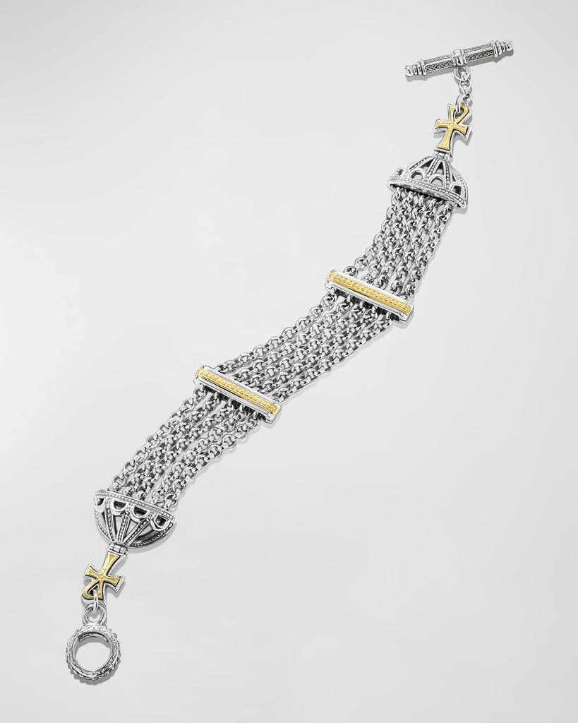 Konstantino Dome Sterling Silver and 18K Gold 5-Chain Bracelet 2