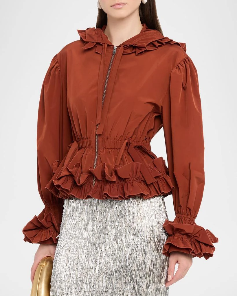 AKNVAS Lovise Ruffled Taffeta Jacket - Jackets - Free Shipping ...