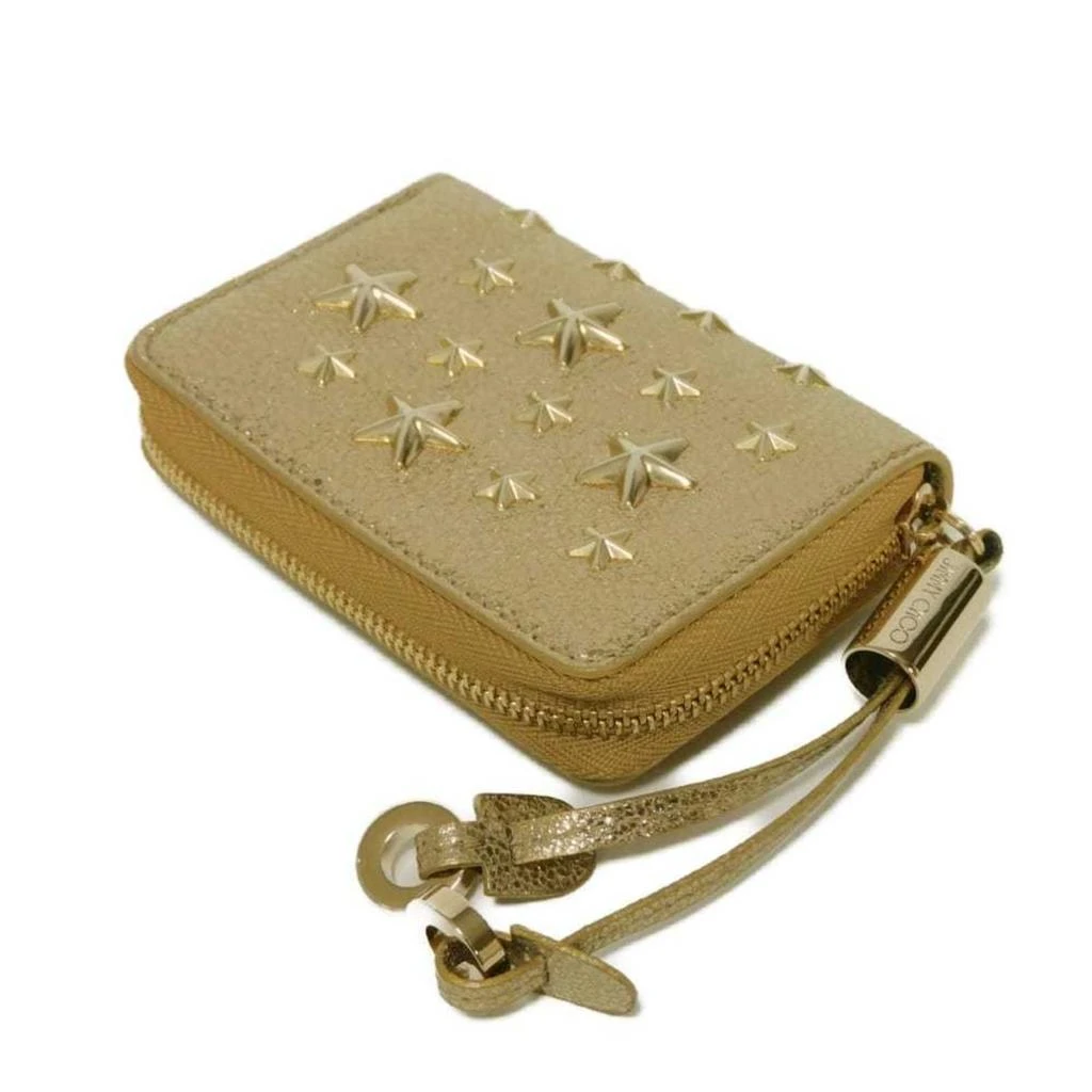 Jimmy Choo gold Metallic Leather Coin Purse/Coin Case (Pre-Owned) 4