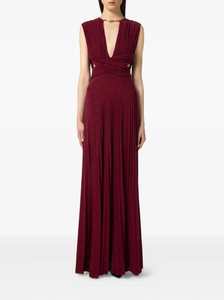 elisabetta franchi burgundy dress Elisabetta Franchi - Merlot diamond knit mini dress