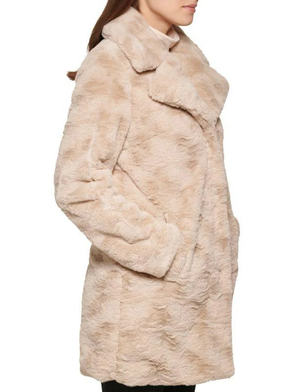 Kenneth Cole Textured Faux Fur Coat 3