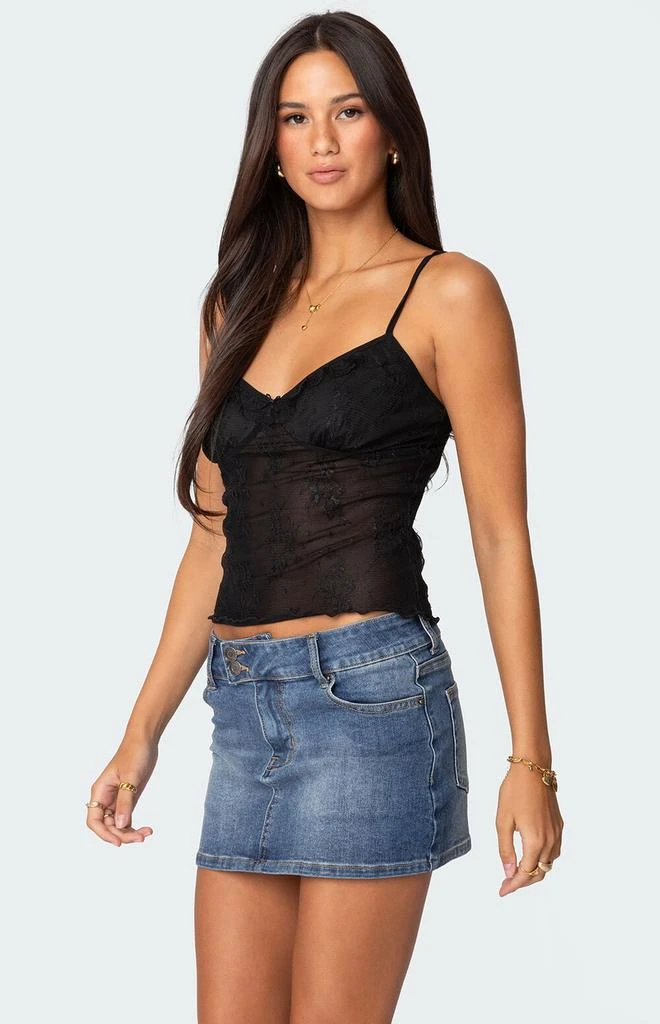 Edikted Angelina Sheer Lace Tank Top 3