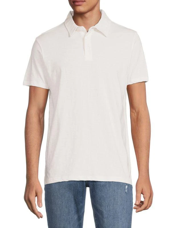 Saks Fifth Avenue Slub Short Sleeve Polo 1