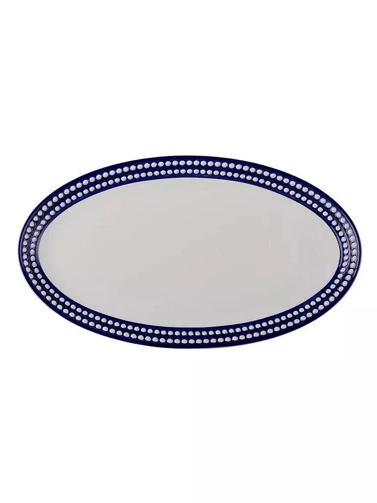 L'Objet Perlee Bleu Porcelain Platter 1