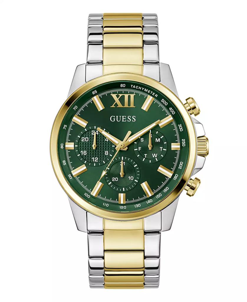 GUESS Men's Multi-Function Two-Tone Stainless Steel Watch, 44mm
