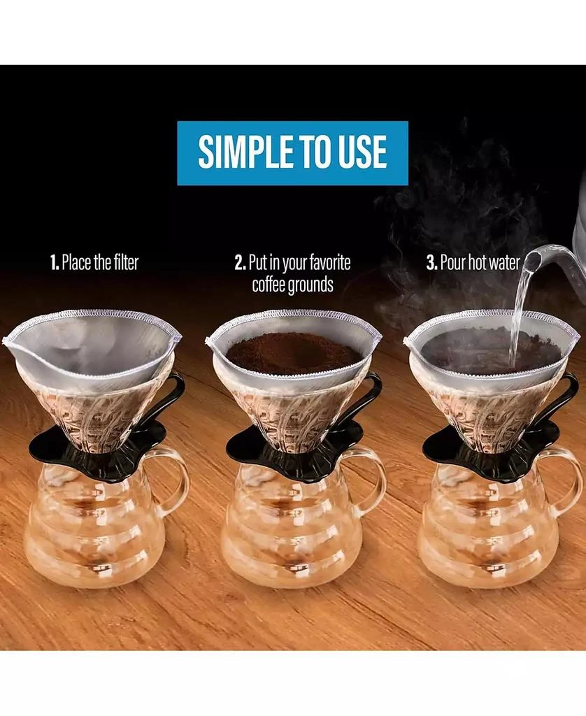 Zulay Kitchen Reusable Pour Over Coffee Filter 1 6