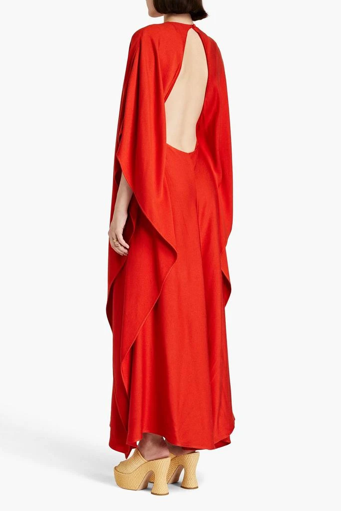 CHLOÉ Embellished draped cutout silk-jersey maxi dress 3