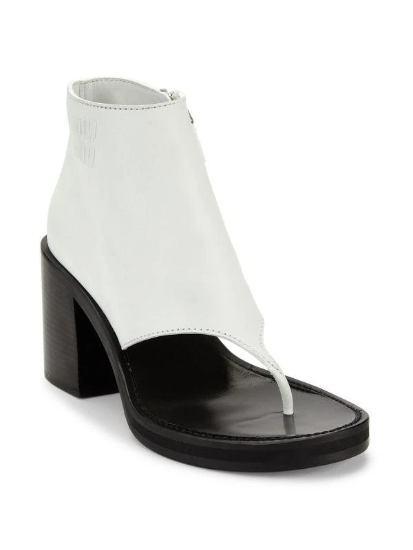 Miu Miu Leather Ankle Thong Boots 2