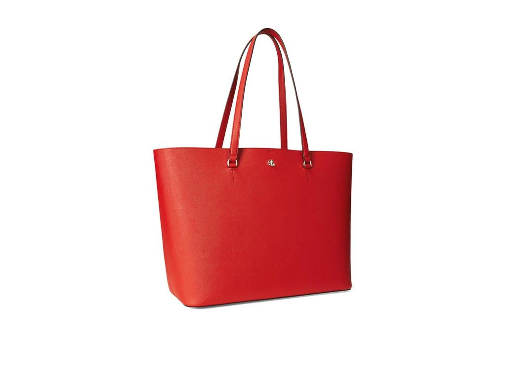 Ralph Lauren Crosshatch Leather Large Karly Tote 1