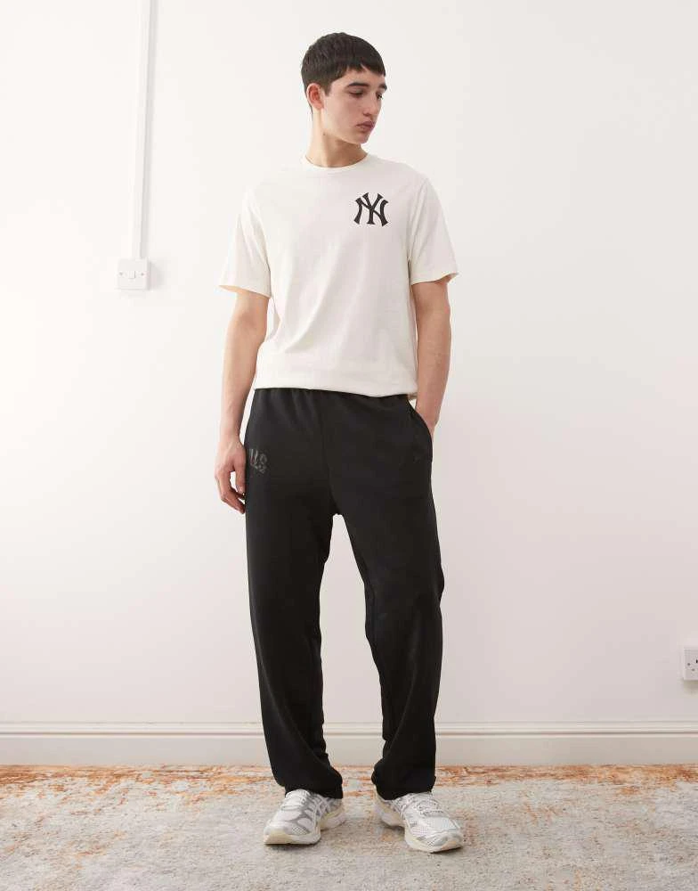 New Era New Era straight leg joggers in black 2