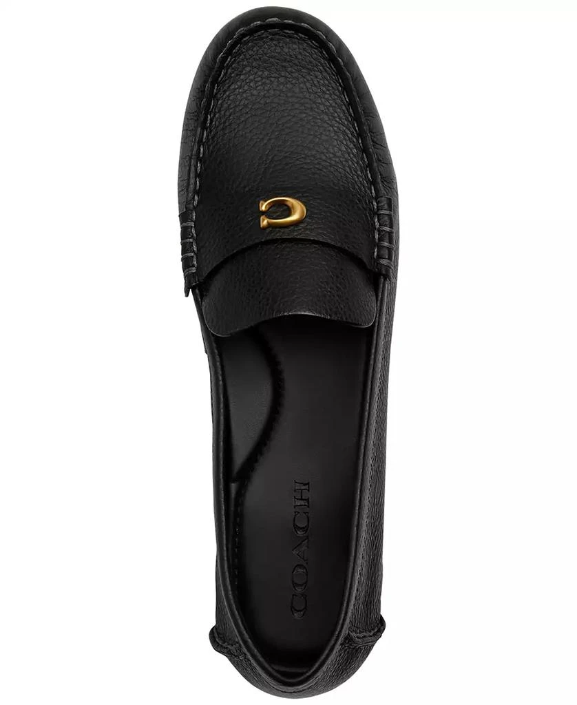 Coach Women's Sculpted C Leather Driver Loafer Flats 4