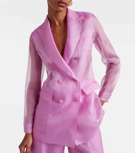 Max Mara Negrar silk organza blazer 6
