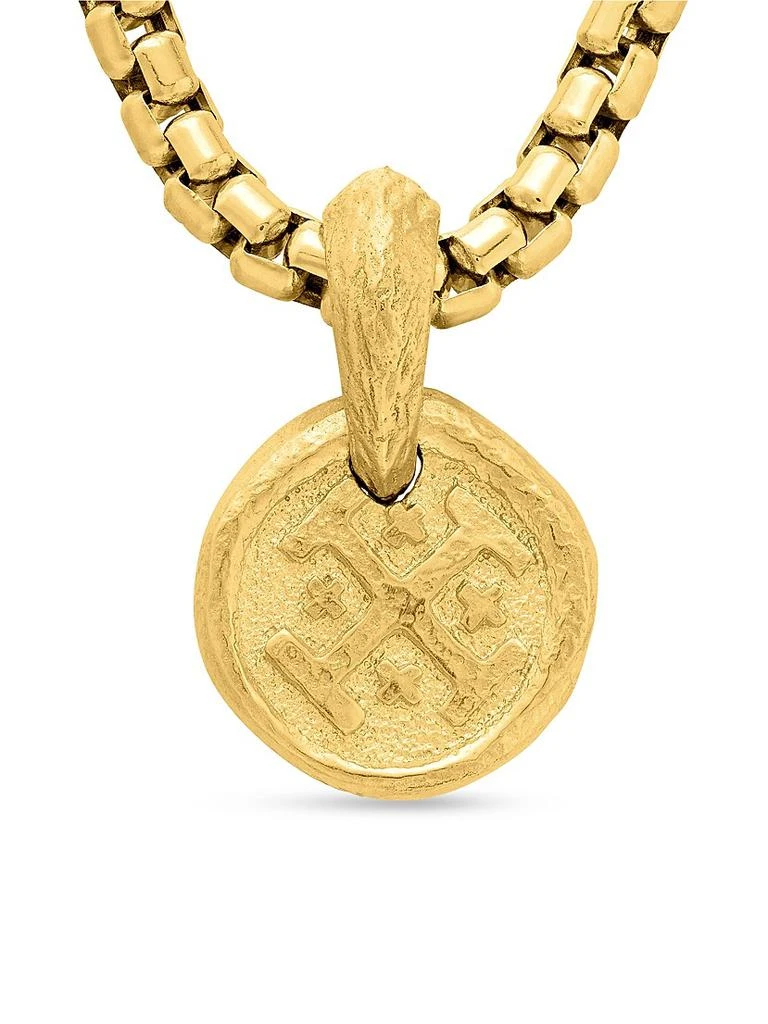 David Yurman Shipwreck Coin Amulet in 18K Yellow Gold, 17MM 5