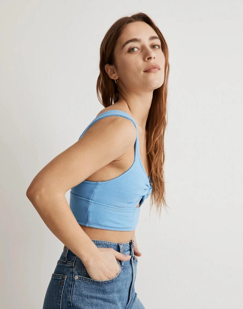 Madewell Cutout Knot-Front Crop Tank Top 2
