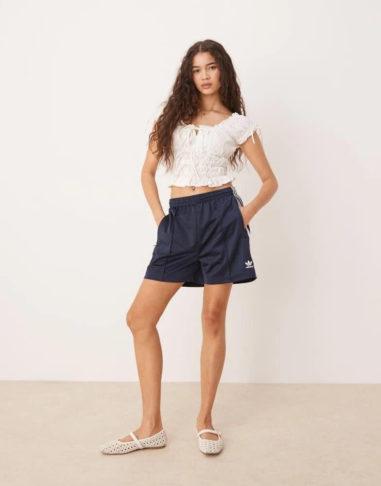 Adidas adidas Originals Firebird shorts in navy 1