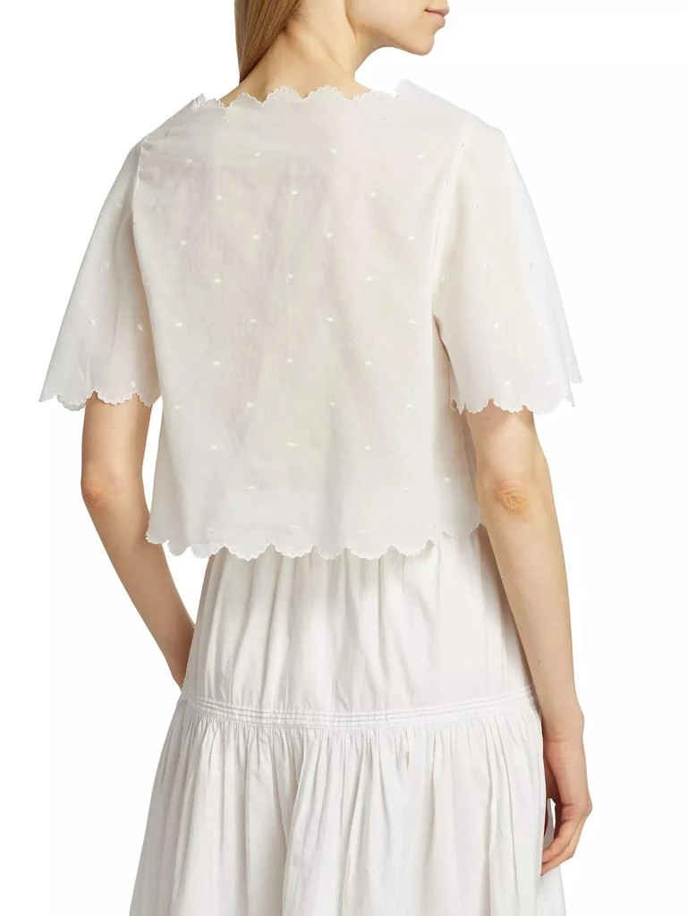 DÔEN Kacy Embroidered Cotton Voile Top 5