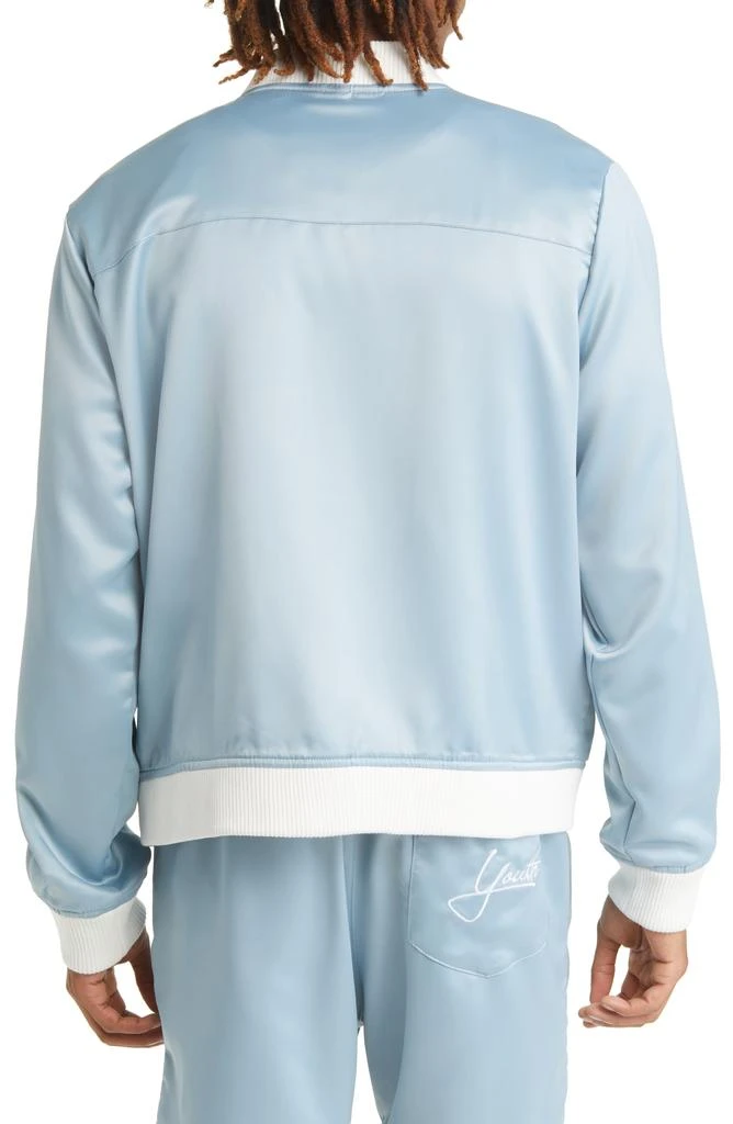 Native Youth Embroidered Logo Satin Bomber Jacket 2