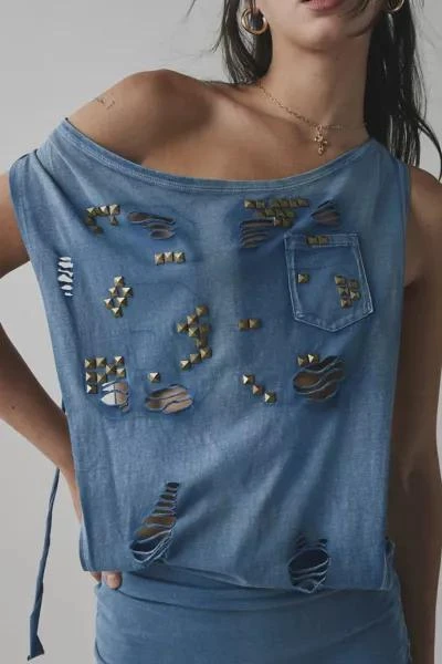 Jaded London Jaded London Route 66 Studded Backless Mini Dress 4