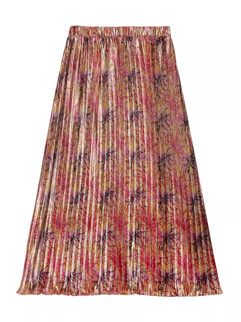 kate spade new york Winter Chrysanthemum Pleated Midi-Skirt
