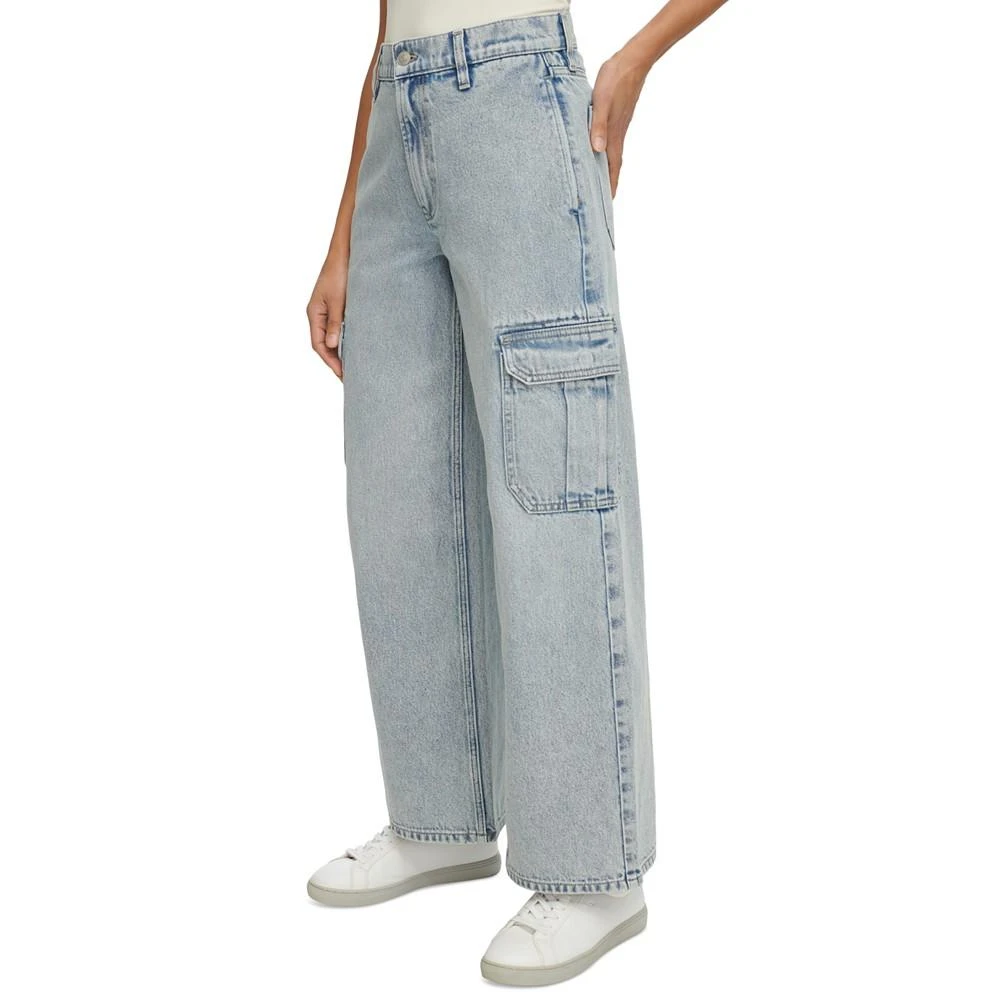 Calvin Klein Jeans Petite High-Rise Wide-Leg Cargo Jeans 3